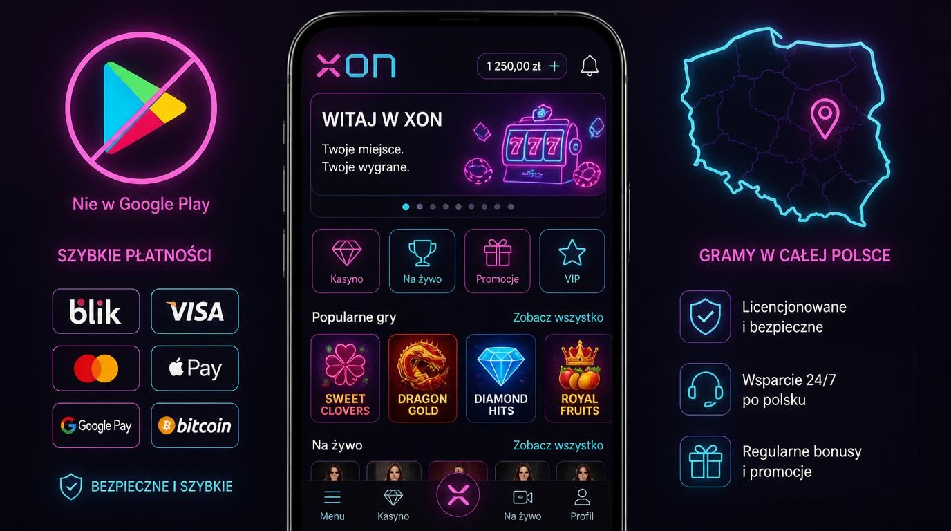 telefon komórkowy z ikoną Google Play przekreśloną, Polski pasek z ikonami płatności