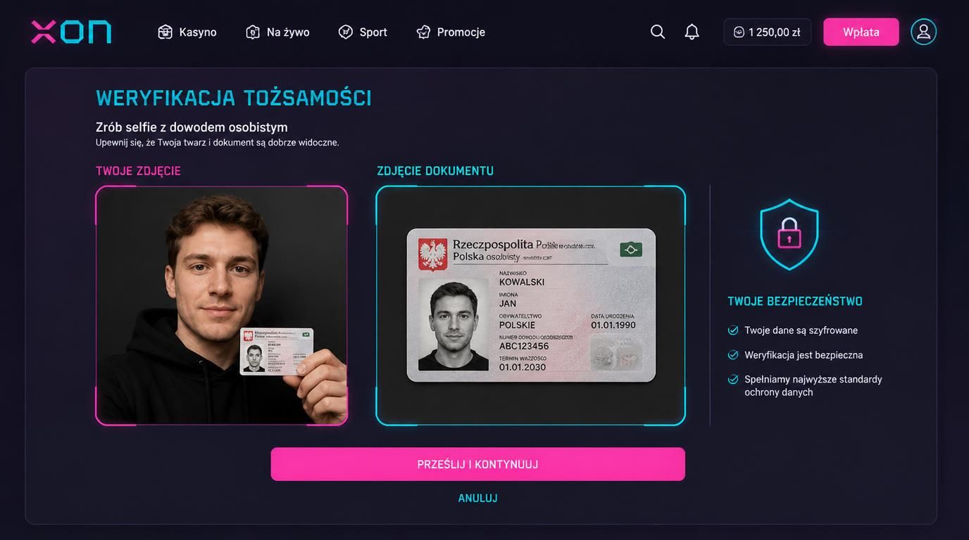 weryfikacja przez selfie z dokumentem osoba z dowodem obok twarzy